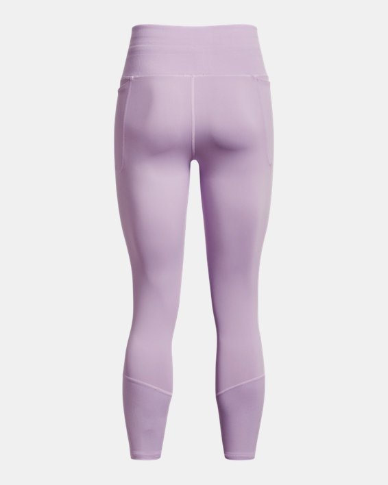 Damen UA Meridian Ankle-Leggings mit geripptem Bund, Purple, pdpMainDesktop image number 5